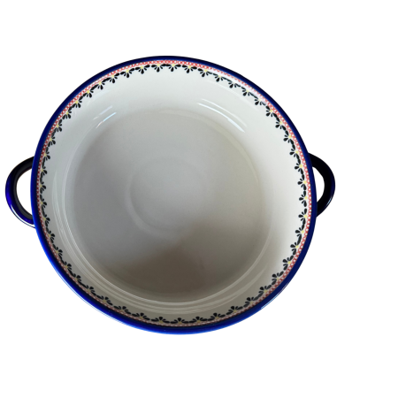 Platou rotund cu manere pentru servire Poppy Fountain, ceramica smaltuita, pictat manual [1]