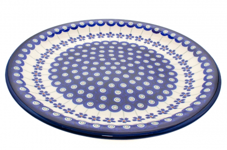 Platou rotund Floral Peacock, ceramica smaltuita, pictat manual 27,2 cm [2]