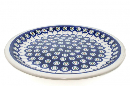 Platou rotund Peacock Eyes, ceramica smaltuita, pictat manual 27,2 cm [1]