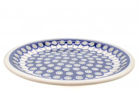 Platou rotund Peacock Eyes, ceramica smaltuita, pictat manual 27,2 cm [2]