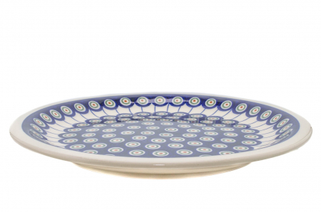 Platou rotund Peacock Eyes, ceramica smaltuita, pictat manual 27,2 cm [3]