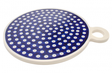 Platou rotund pentru branzeturi Blue Eyes, ceramica smaltuita, pictat manual, 22,8 cm [5]