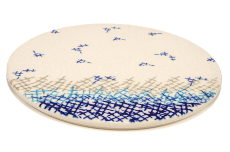 Platou rotund pentru branzeturi, Day and Night, ceramica smaltuita, pictat manual, 16,1 cm [2]