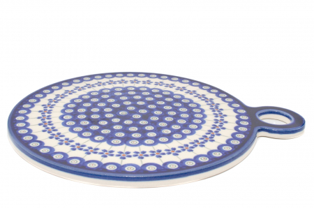 Platou rotund pentru branzeturi Floral Peacock, ceramica smaltuita, pictat manual, 22,8 cm [3]