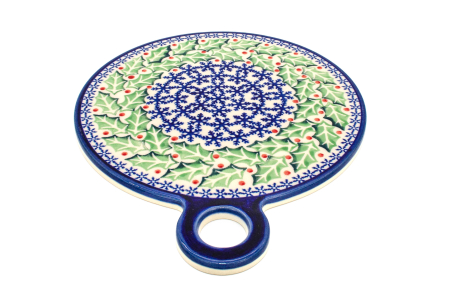 Platou rotund pentru branzeturi Mistletoe, ceramica smaltuita, pictat manual, 22,8 cm [3]