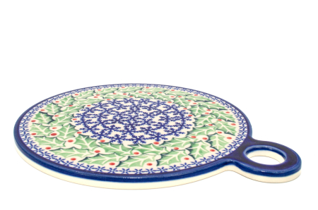 Platou rotund pentru branzeturi Mistletoe, ceramica smaltuita, pictat manual, 22,8 cm [4]