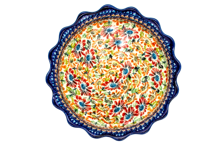 Platou rotund pentru servire Flower Jungle, ceramica smaltuita, pictat manual, 24,8 cm, volum 0,9 L [3]