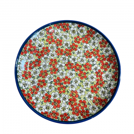 Colectii Artistice - Platou tort Splendid Meadow, ceramica smaltuita, pictata manual, 33,0 cm