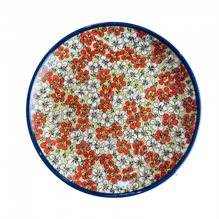 Platou tort Splendid Meadow, ceramica smaltuita, pictata manual, 33,0 cm [3]