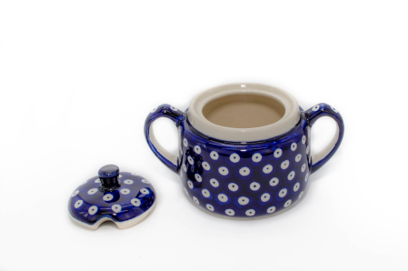 Recipient pentru zahar Blue Eyes, ceramica smaltuita, pictat manual, 350 ml [3]