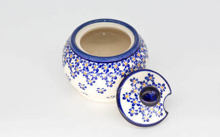 Recipient pentru zahar Blue Field, ceramica smaltuita, pictat manual, 150 ml [1]