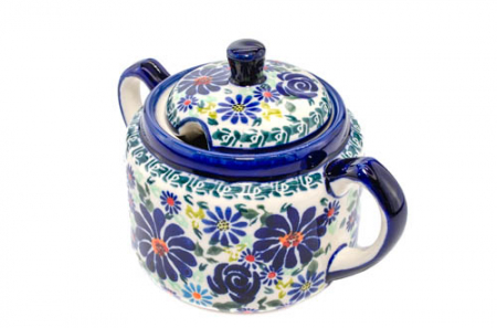 Recipient pentru zahar Floral-Fireworks, ceramica smaltuita, pictat manual, 350 ml [2]