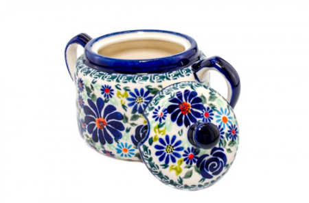 Recipient pentru zahar Floral-Fireworks, ceramica smaltuita, pictat manual, 350 ml [5]