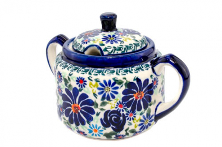 Recipient pentru zahar Floral-Fireworks, ceramica smaltuita, pictat manual, 350 ml [1]