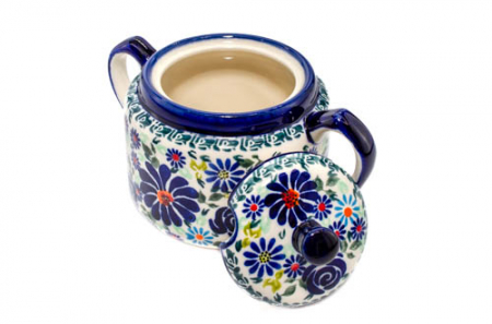 Recipient pentru zahar Floral-Fireworks, ceramica smaltuita, pictat manual, 350 ml [4]