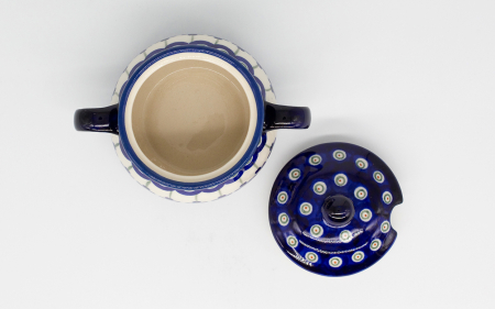 Recipient pentru zahar Floral Peacock, ceramica smaltuita, pictat manual, 250 ml [3]