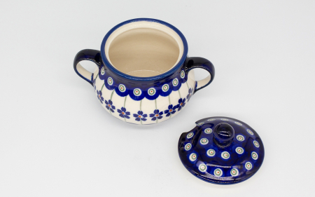 Recipient pentru zahar Floral Peacock, ceramica smaltuita, pictat manual, 250 ml [4]