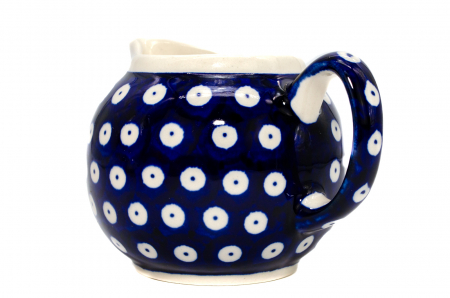 Recipient servire lapte Blue Eyes, ceramica smaltuita, pictat manual, 250 ml [5]