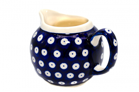 Recipient servire lapte Blue Eyes, ceramica smaltuita, pictat manual, 250 ml [3]