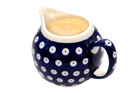 Recipient servire lapte Blue Eyes, ceramica smaltuita, pictat manual, 250 ml [2]