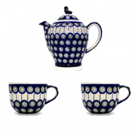 Seturi cadou - Set ceainic +2 cani Peacock Eyes