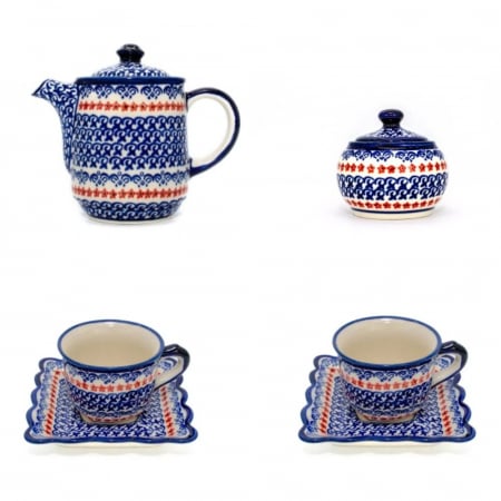 Seturi cadou - Set ceainic + zaharnita + 2 cesti cu farfurie  Autumn Garden