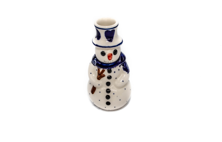 Sfesnic/suport lumanare Om de Zapada din ceramica Heart Laces, ceramica smaltuita, pictata manual,16,0cm [2]