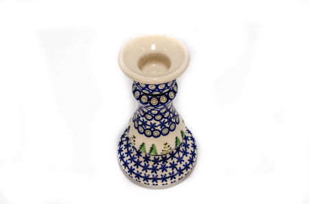 Sfesnic / suport pentru lumanare Festive Trees, ceramica smaltuita, pictat manual, 16,7 cm [2]