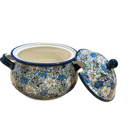 Supiera cu capac, Floral Beauty, ceramica smaltuita, pictata manual, volum 3 L [5]