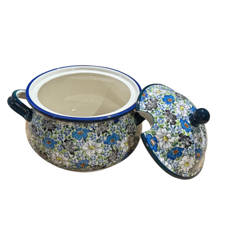 Supiera cu capac, Floral Beauty, ceramica smaltuita, pictata manual, volum 3 L [4]