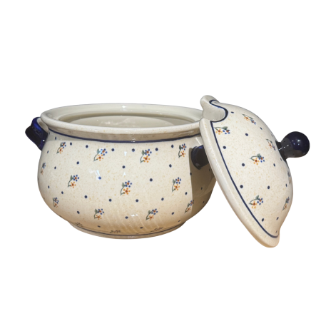Supiera cu capac, Little Flowers, ceramica smaltuita, pictata manual, volum 4,5 L [1]