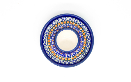 Suport pentru ou cu farfurie Joy, ceramica smaltuita, pictat manual, 11,2 cm [0]