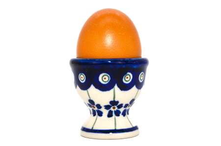 Suport pentru ou Floral Peacock, ceramica smaltuita, pictat manual, 5,5 x 6,0 cm [5]