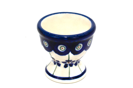 Suport pentru ou Floral Peacock, ceramica smaltuita, pictat manual, 5,5 x 6,0 cm [3]