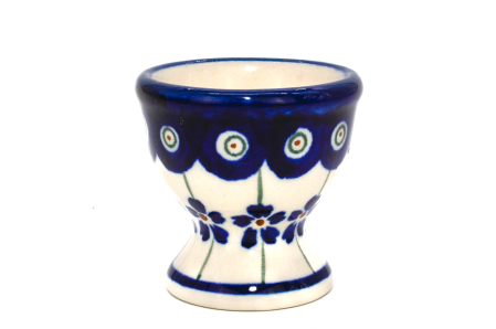 Suport pentru ou Floral Peacock, ceramica smaltuita, pictat manual, 5,5 x 6,0 cm [1]