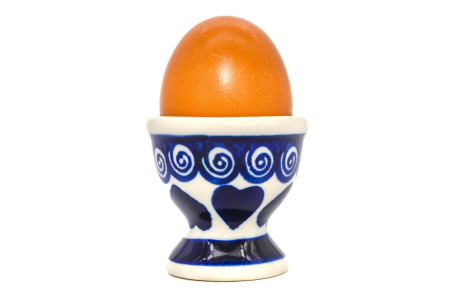 Suport pentru ou Heart Laces, ceramica smaltuita, pictat manual, 5,5 x 6,0 cm [5]