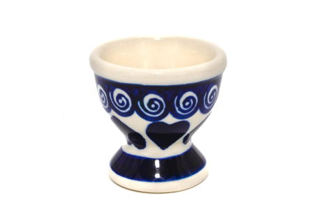 Suport pentru ou Heart Laces, ceramica smaltuita, pictat manual, 5,5 x 6,0 cm [2]