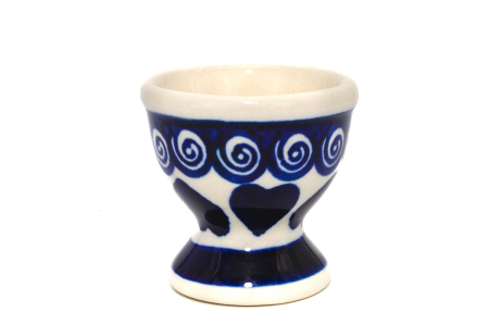 Suport pentru ou Heart Laces, ceramica smaltuita, pictat manual, 5,5 x 6,0 cm [1]