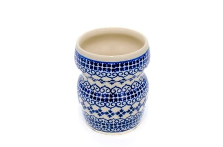 Suport periute de dinti pentru baie Blue Laces, ceramica smaltuita, pictat manual, 300 ml [1]