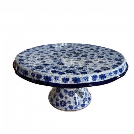 Suport tort cu picior, Butterfly Dance, ceramica pictata manual 14,0 X 29, 0 cm [5]