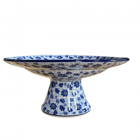 Suport tort cu picior, Butterfly Dance, ceramica pictata manual  13,5 X 30, 0 cm [4]