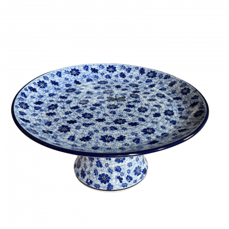 Suport tort cu picior, Butterfly Dance, ceramica pictata manual  13,5 X 30, 0 cm [6]