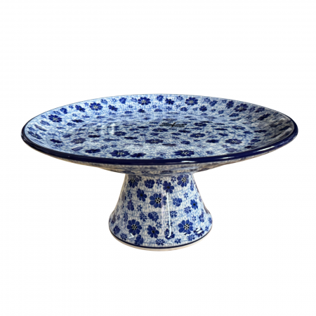 Suport tort cu picior, Butterfly Dance, ceramica pictata manual  13,5 X 30, 0 cm [1]