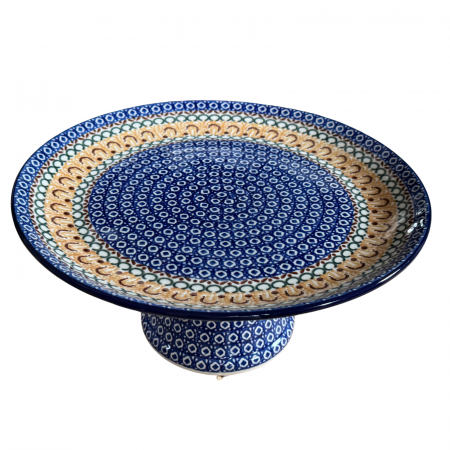 Suport tort cu picior, Morning Sunrise, ceramica pictata manual  13,5 X 30, 0 cm [4]