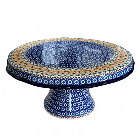 Suport tort cu picior, Morning Sunrise, ceramica pictata manual 14,0 X 29, 0 cm [3]