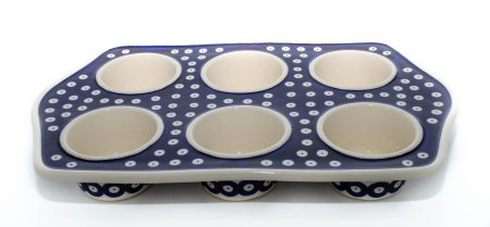 Tava briose Blue Eyes, ceramica smaltuita, pictata manual, 22,2 x 37,8 cm [1]