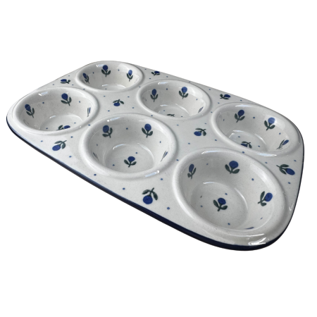 Tava briose Blue Spring, ceramica smaltuita, pictata manual, 29,0 x 20.0 cm [1]