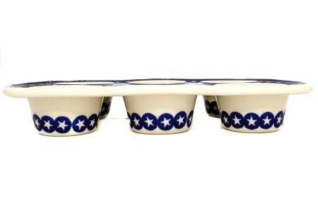 Tava briose, ceramica smaltuita American Style, pictata manual, 22,2 x 37,8 cm [3]