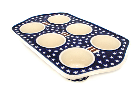 Tava briose, ceramica smaltuita American Style, pictata manual, 22,2 x 37,8 cm [0]