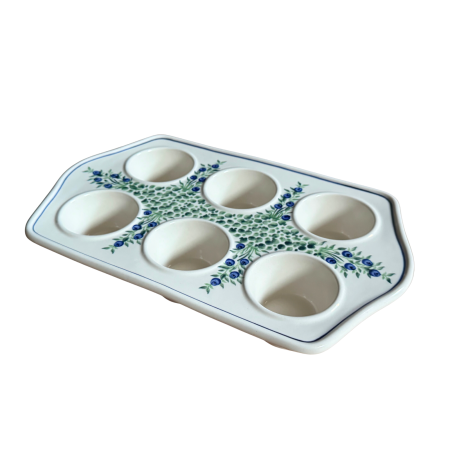 Tava briose ceramica smaltuita Berries, pictata manual, 22,2 x 37,8 cm [4]